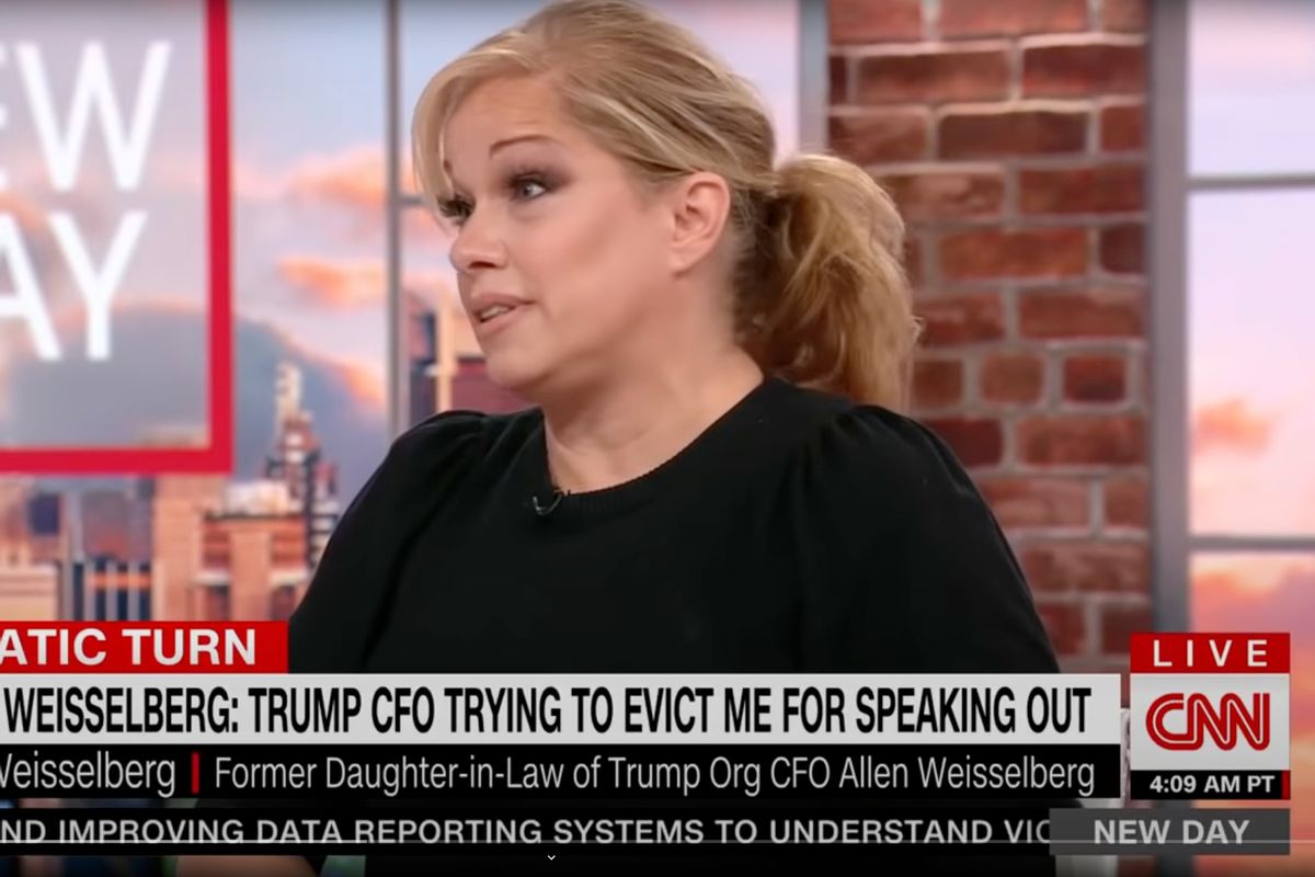 Jennifer Weisselberg, the former daughter-in-law of Trump Organization CFO Allen Weisselberg, during an interview with CNN. (CNN)