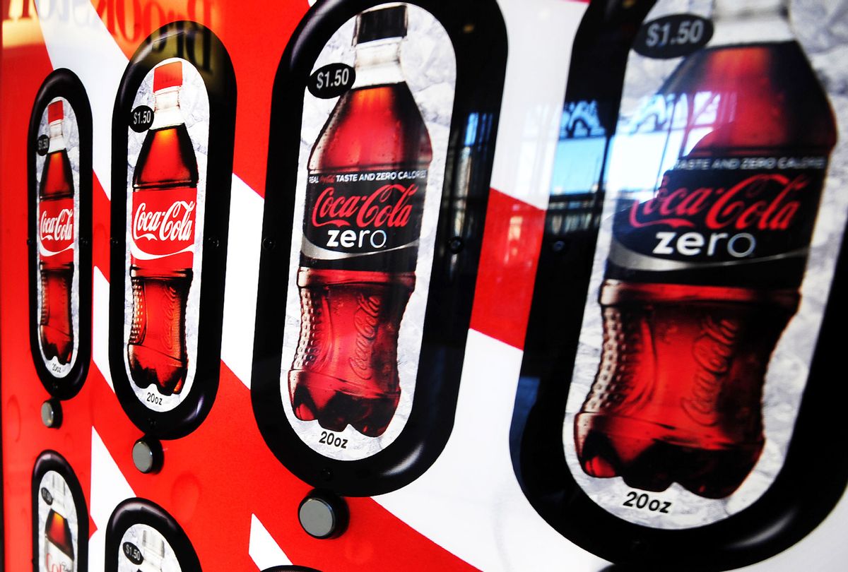 Coca Cola vending machine. (JEWEL SAMAD/AFP via Getty Images)