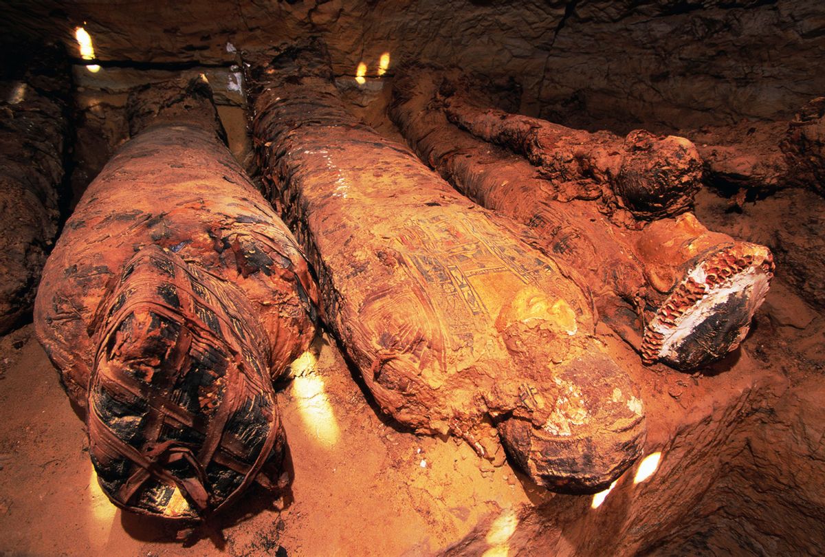 Mummified Remains in Tomb of the Golden Mummies (Getty Images/Ron Watts)