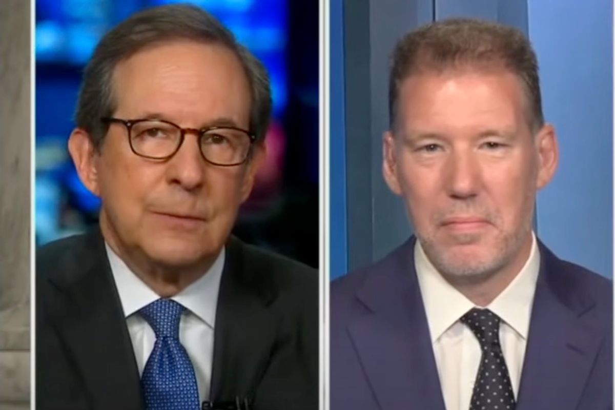 Host Chris Wallace speaks with former RNC Communications Director Doug Heye on Fox News Sunday. (FOX News)