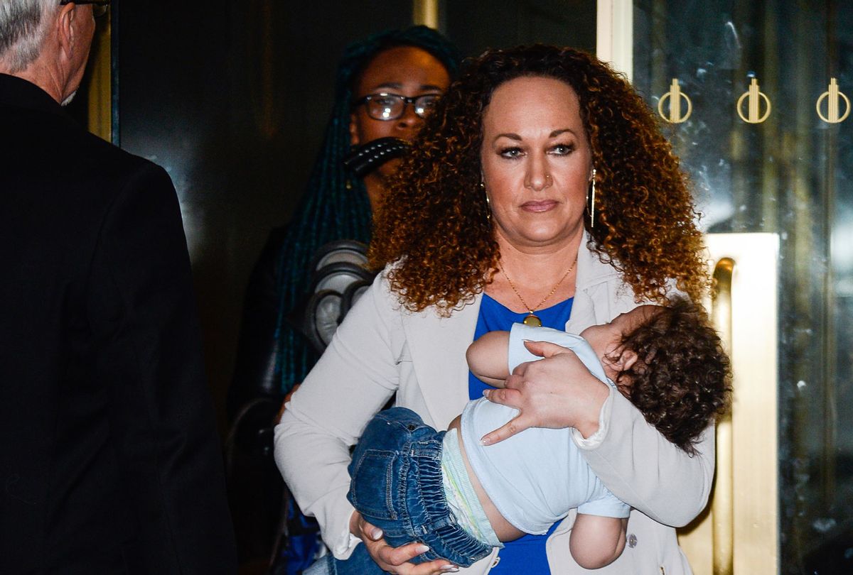 Rachel Dolezal leaves the "Today Show" taping at the NBC Rockefeller Center Studios in 2017 (Getty Images/Ray Tamarra/GC Images)