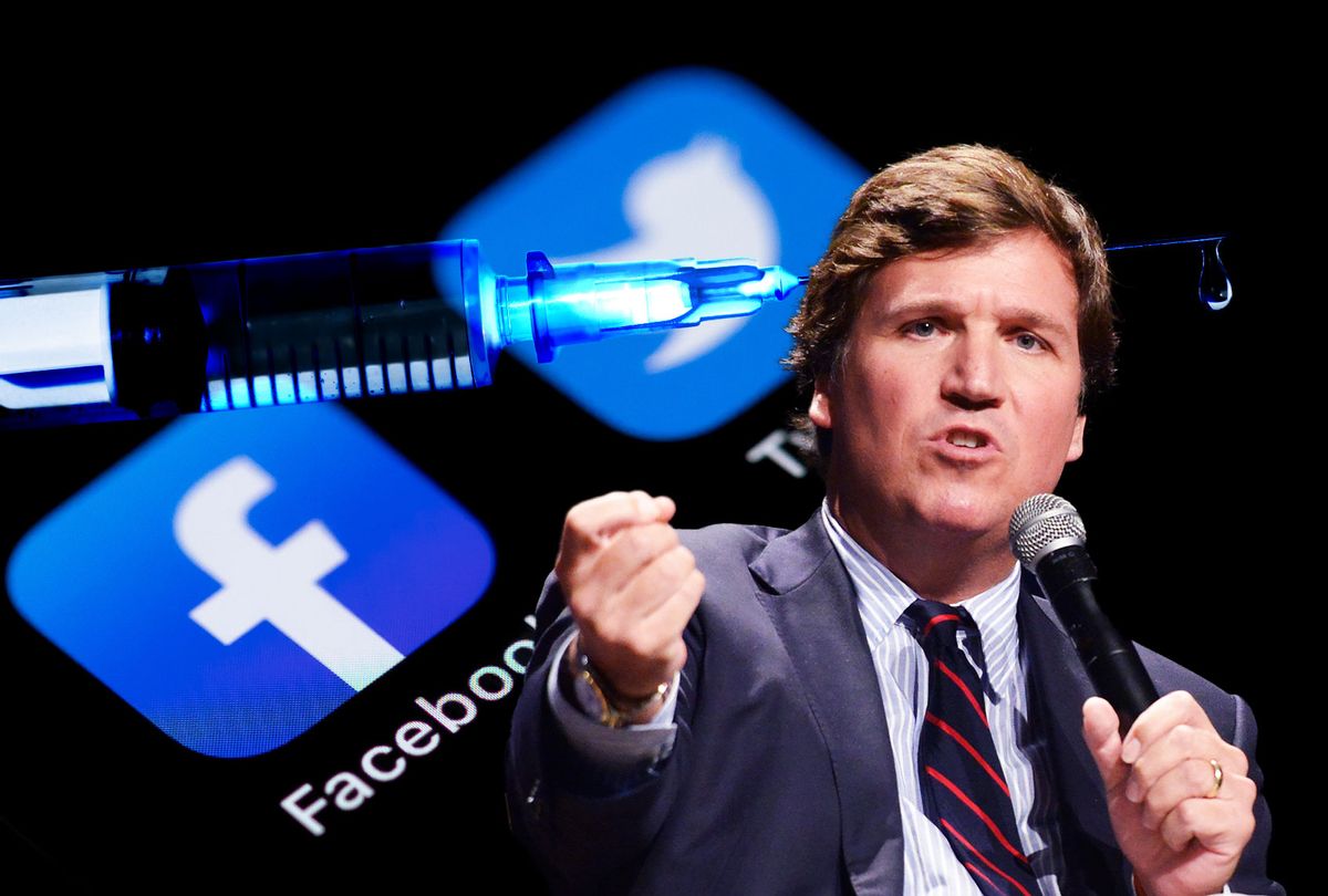Tucker Carlson | Twitter and Facebook  (Photo illustration by Salon/Getty Images)