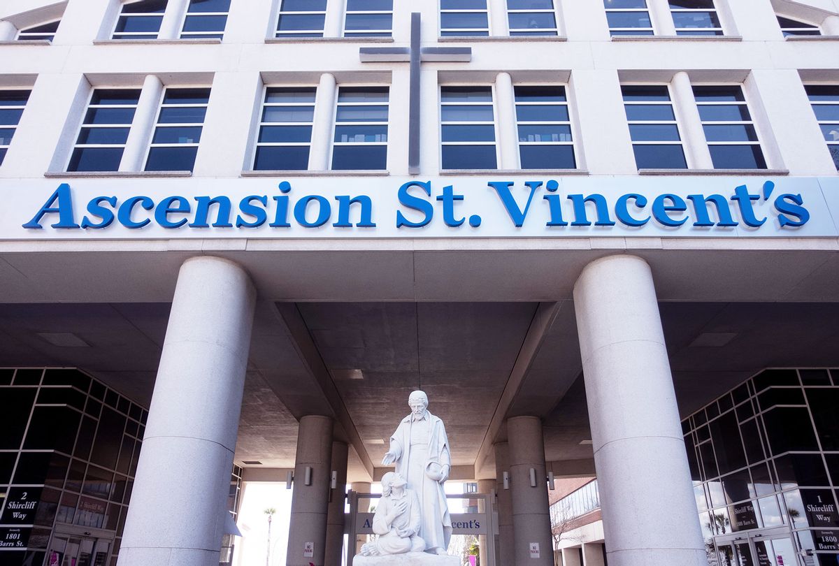 A general view of the Ascension St. Vincent's Riverside Hospital in Jacksonville, Florida. (Cliff Hawkins/Getty Images)