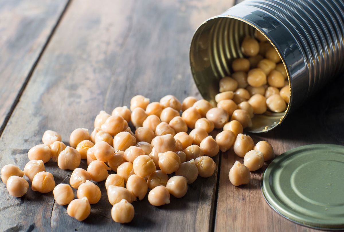 Opened can of chick peas (Getty Images)