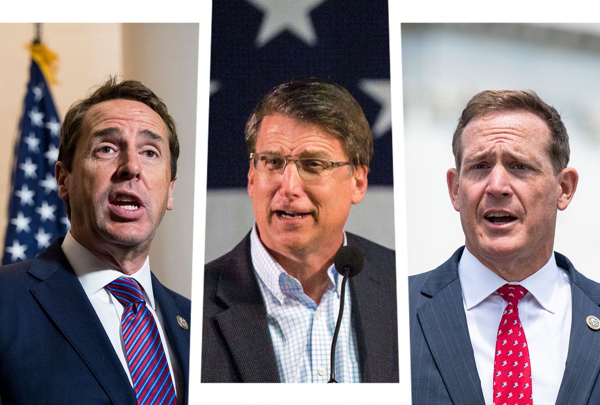 Mark Walker, Pat McCrory and Ted-Budd (Photo illustration by Salon/Getty Images)