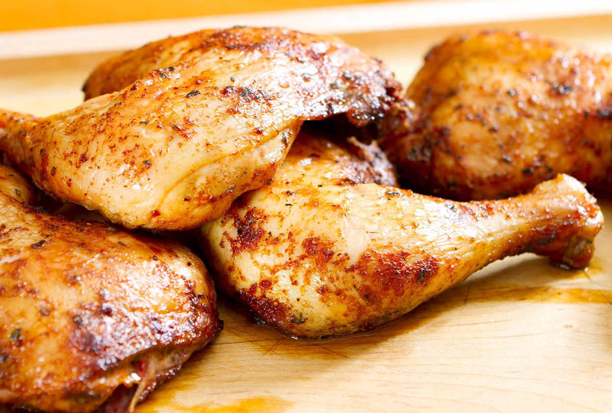 Golden brown barbecued chicken wings (Getty Images/Boblin)