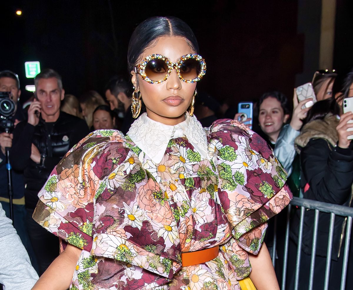 Rapper Nicki Minaj is seen leaving the Marc Jacobs Fall 2020 runway show during New York Fashion Week on February 12, 2020 in New York City. (Gilbert Carrasquillo/GC Images)