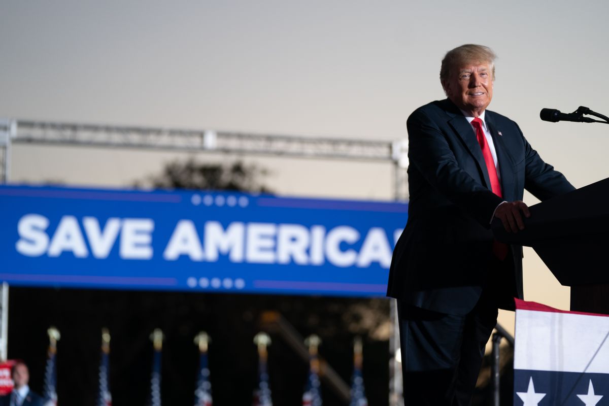 President Donald Trump at a rally in Georgia Saturday night. (Getty Images)