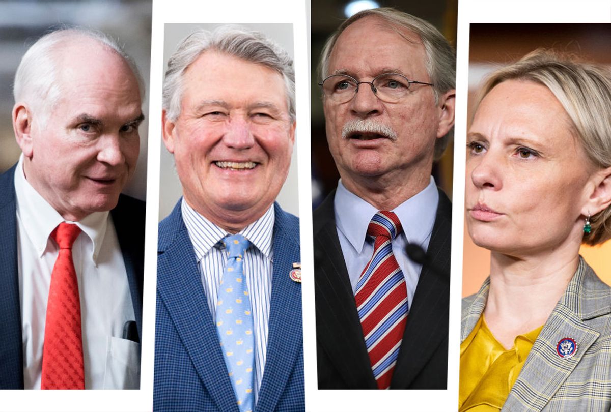 GOP Reps. Mike Kelly, Rick Allen, John Rutherford and Victoria Spartz (Illustration via Salon/Getty Images)