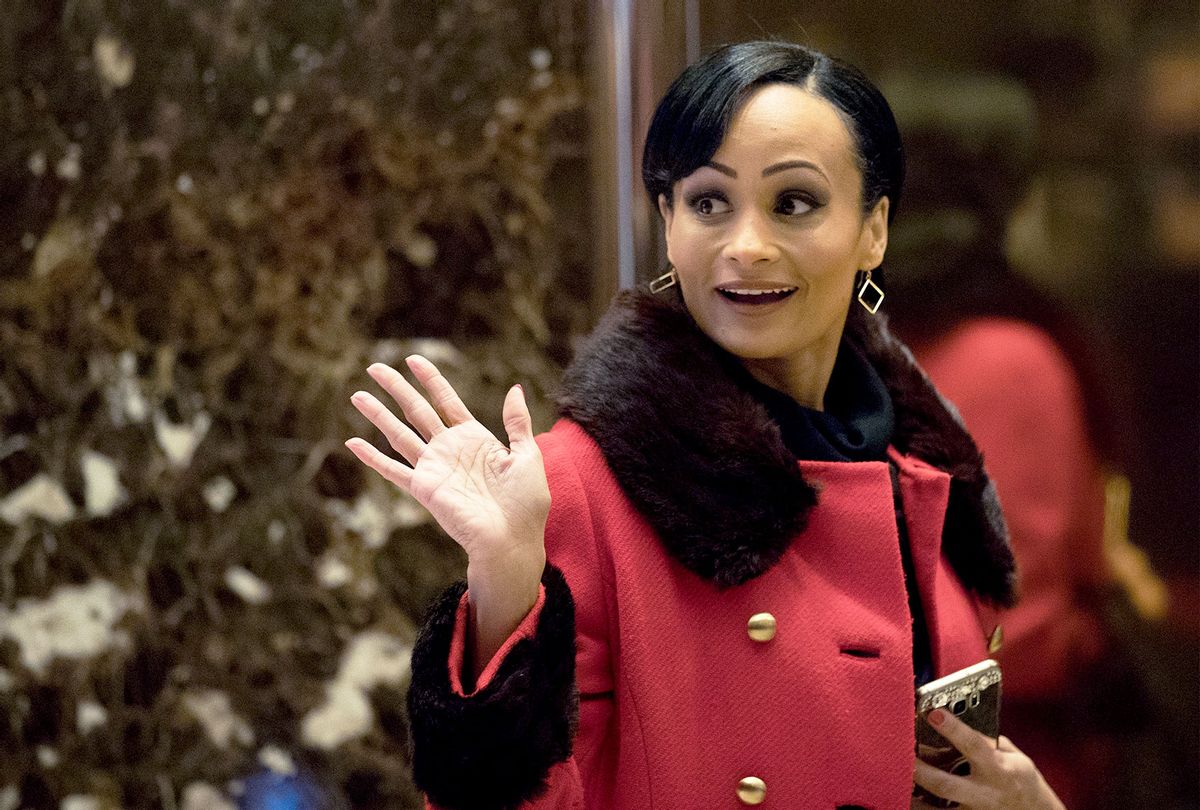 Republican political consultant Katrina Pierson arrives at Trump Tower, December 14, 2016 in New York City. (Drew Angerer/Getty Images)