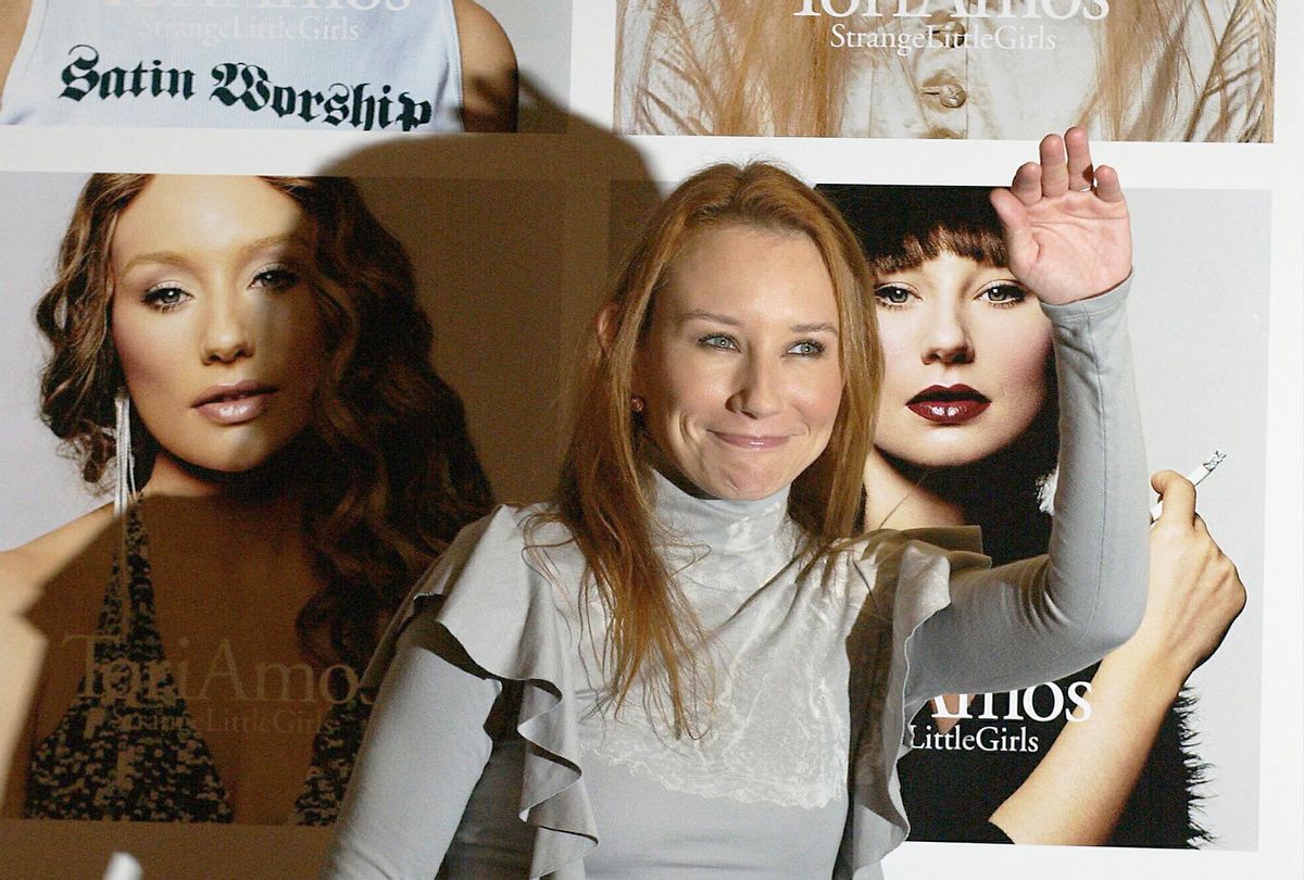 Tori Amos during an in-store autograph signing for her new album, "Strange Little Girls" in 2001 (Getty Images/Scott Gries/ImageDirect)