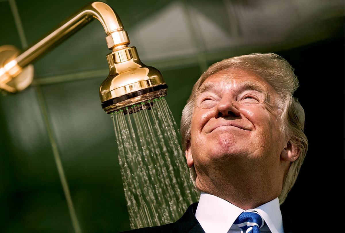 Donald Trump and a golden shower (Photo illustration by Salon/Getty Images)
