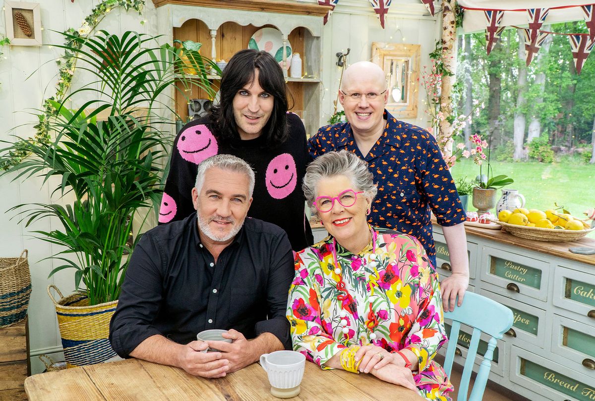Noel, Matt, Paul and Prue on "The Great British Baking Show" (Netflix/Mark Bourdillon)