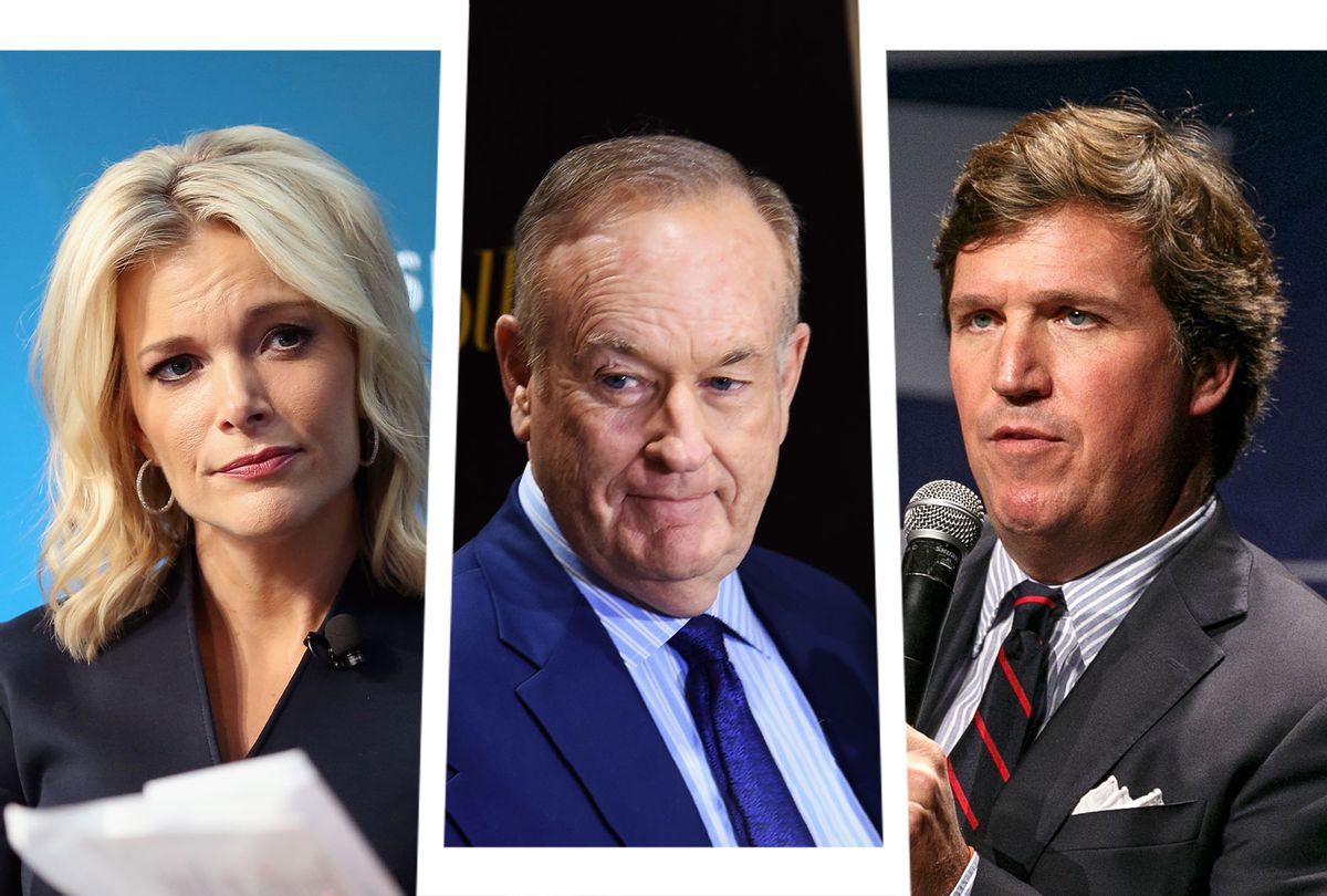 Megyn Kelly, Bill O'Reilly and Tucker Carlson (Photo illustration by Salon/Getty Images)