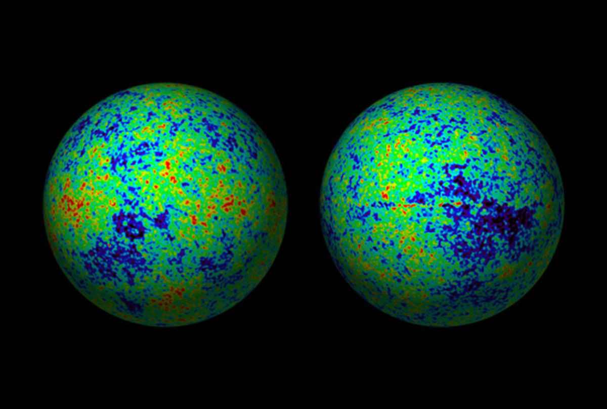 MOND models—which don’t require dark matter—have not previously been able to reproduce the temperature variations measured in the cosmic microwave background (shown here), a relic from the big bang. But now researchers have created a MOND-inspired model that matches these data just as well as dark matter models do. (WMAP Science Team/NASA)