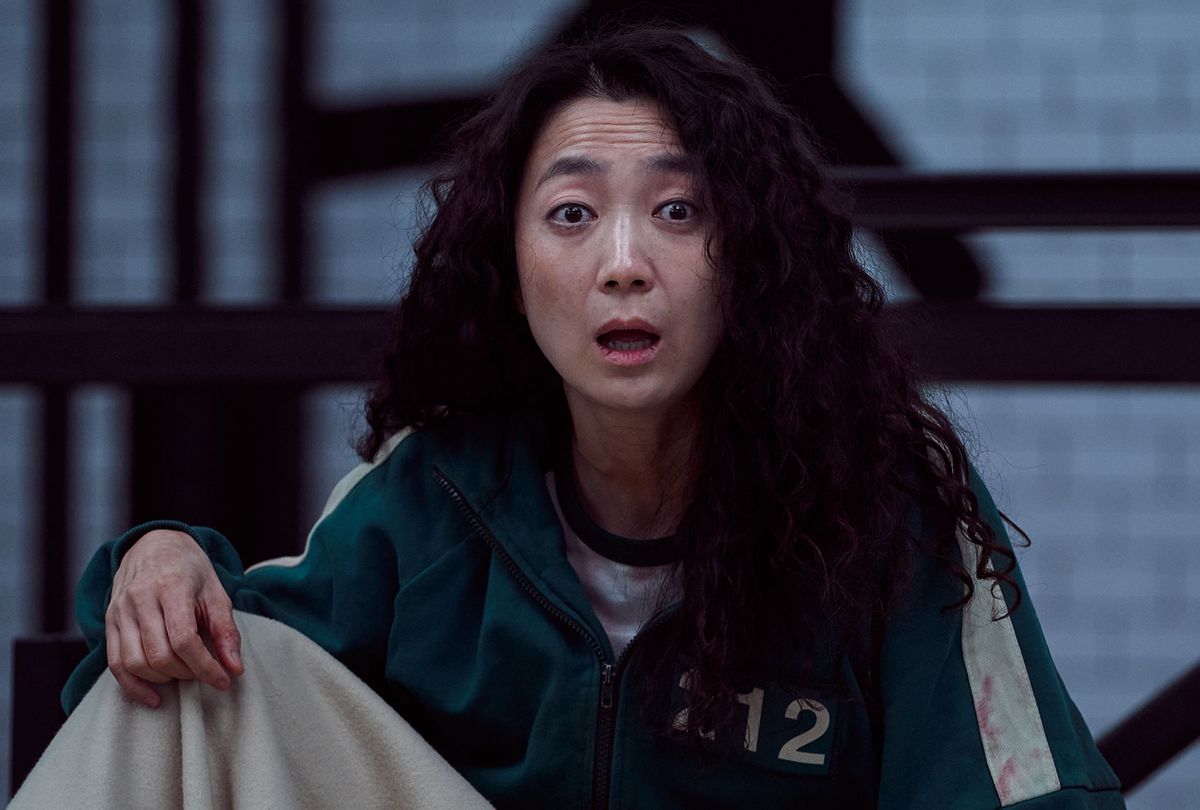 Kim Joo-ryung as Han Mi-nyeo in "Squid Game" (Netflix/YOUNGKYU PARK)