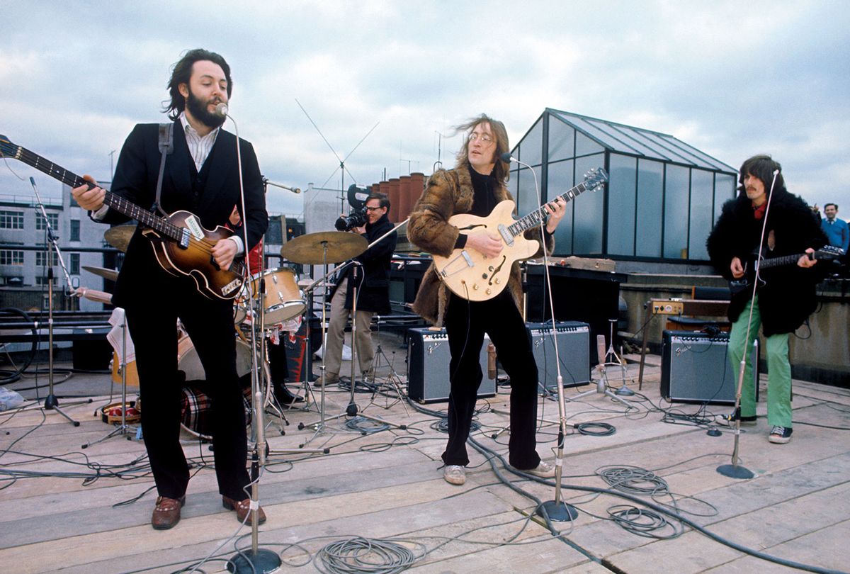The Beatles, Apple Rooftop, 30 January 1969 (Ethan A. Russell / © Apple Corps Ltd.)
