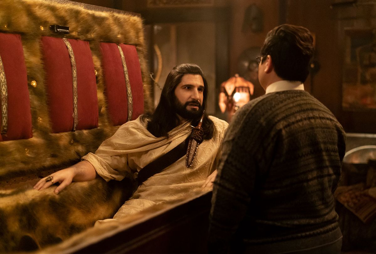 Kayvan Novak as Nandor and Harvey Guillén as Guillermo in "What We Do in the Shadows" (Russ Martin: FX)