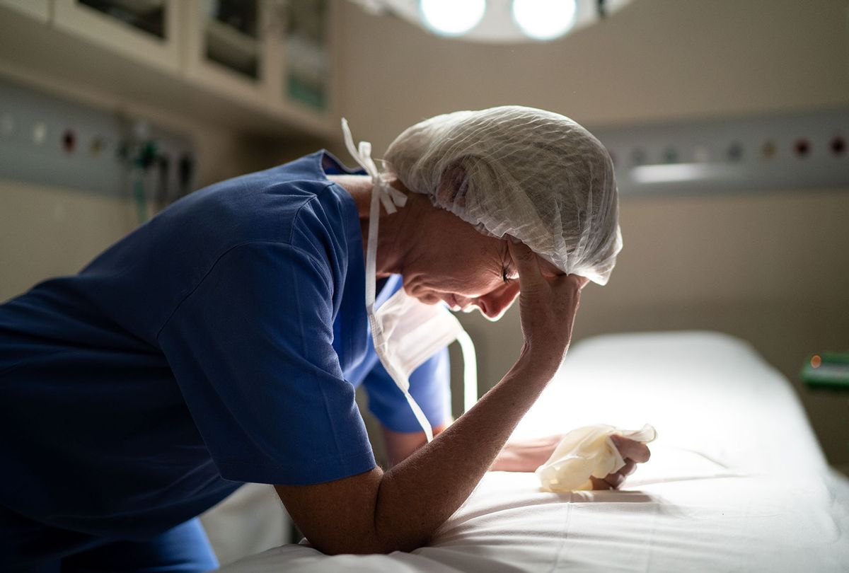 Worried healthcare worker (Getty Images/FG Trade)