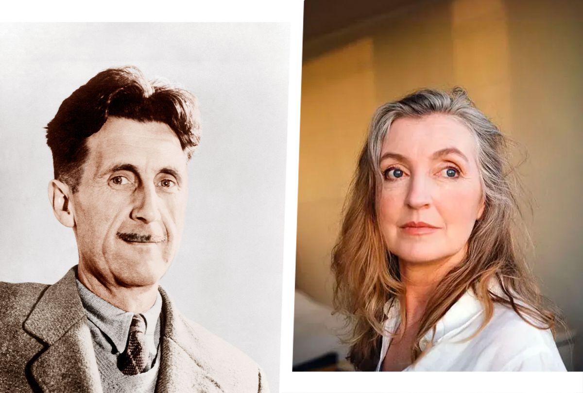 George Orwell and Rebecca Solnit (Photo illustration by Salon/Getty Images/Viking Publishing)