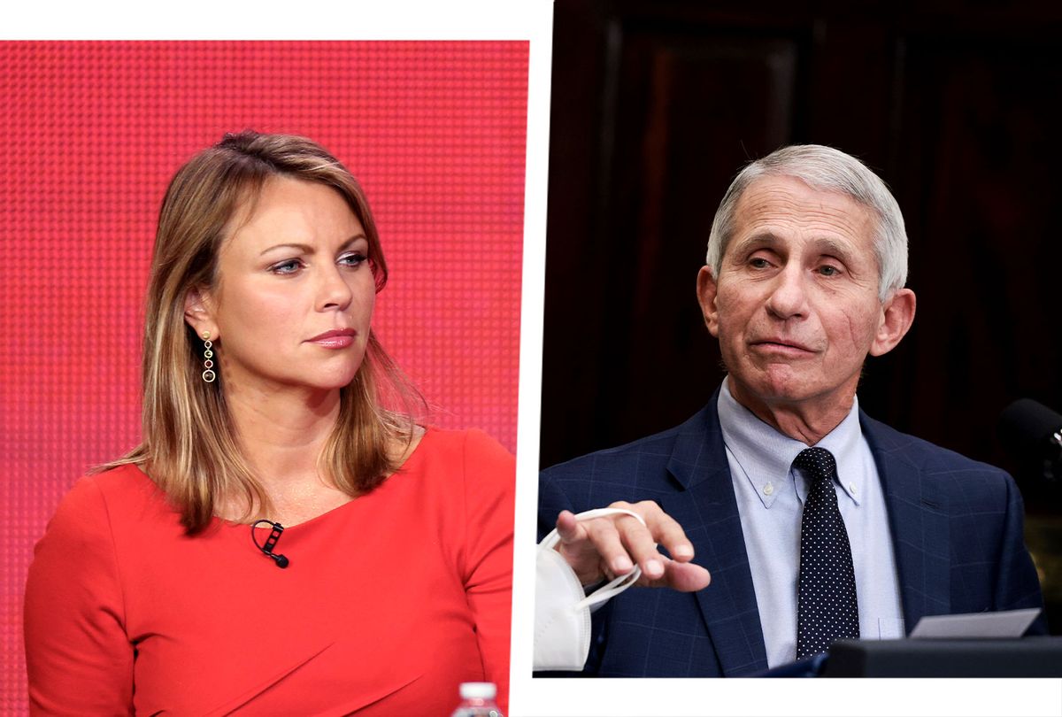 News correspondent Lara Logan and Anthony Fauci, Director of the National Institute of Allergy and Infectious Diseases (Photo illustration by Salon/Getty Images)