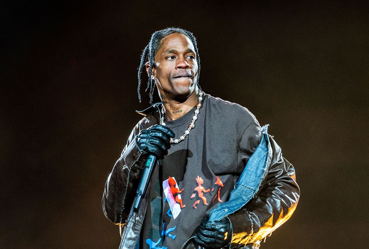 Travis Scott performs during 2021 Astroworld Festival at NRG Park on November 05, 2021 in Houston, Texas. (Erika Goldring/WireImage/Getty Images)