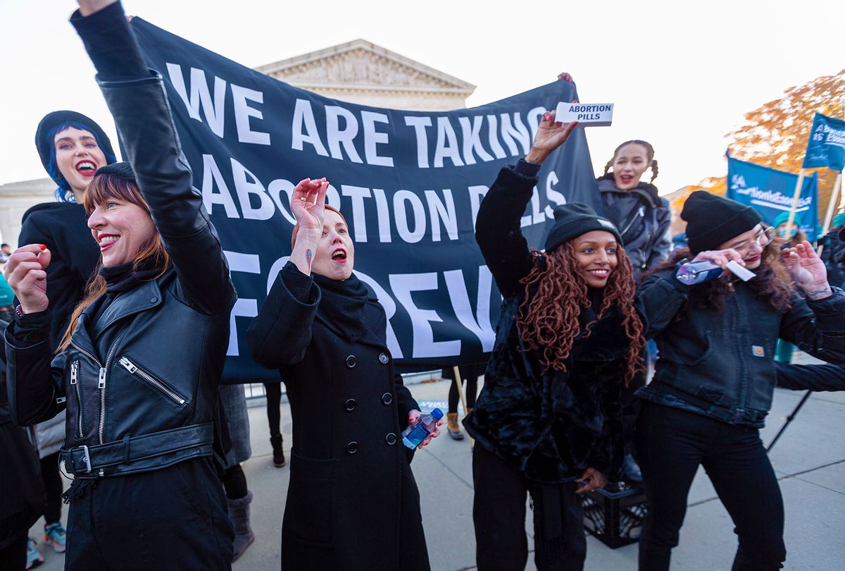 Amelia Bonow of Shout Your Abortion outside the Supreme Court of the United States (Photo courtesy of Shout Your Abortion)