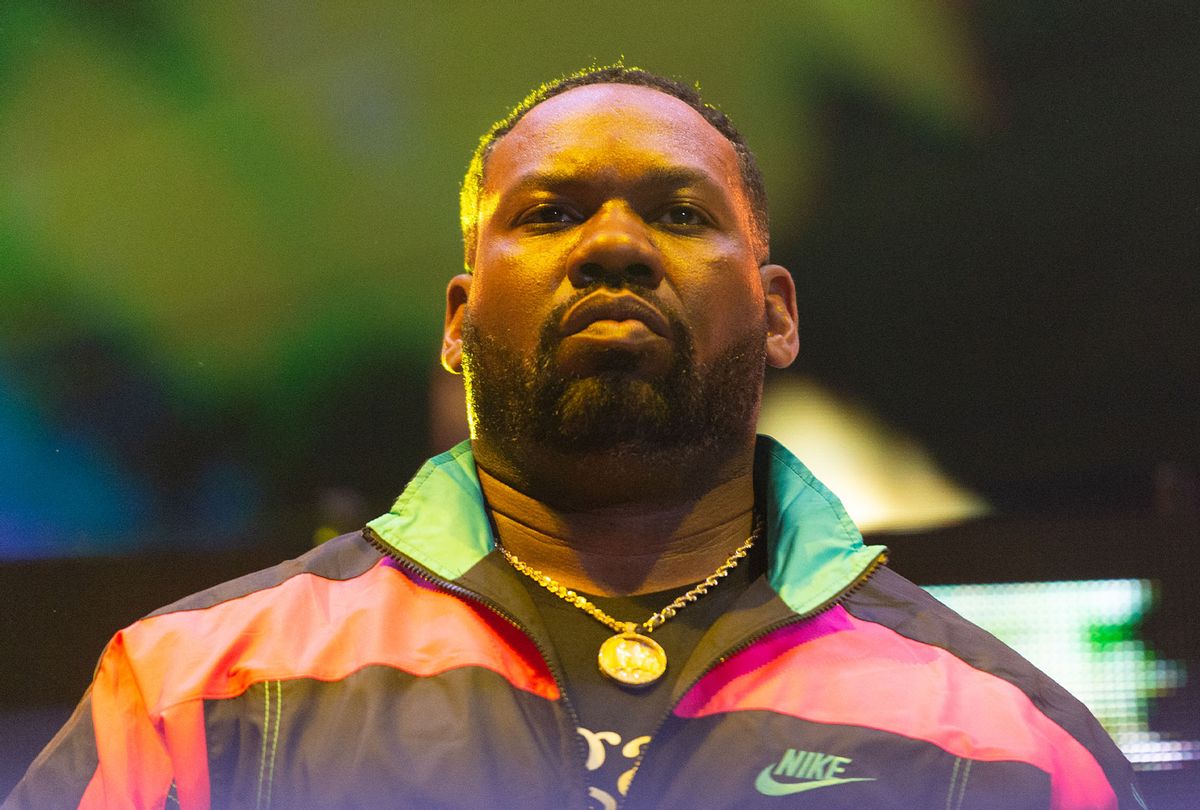 Corey Woods, aka Raekwon, of Wu-Tang Clan performs live on stage during the 'Gods of Rap' Tour at The SSE Hydro on May 11, 2019 in Glasgow, Scotland. (Photo by  (Roberto Ricciuti/Redferns/Getty Images)