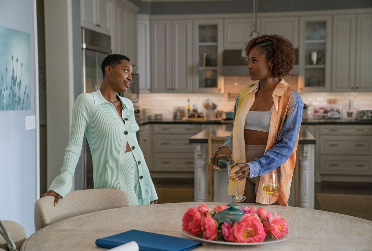 Yvonne Orji and Issa Rae in "Insecure" (Merie Wallace/HBO)
