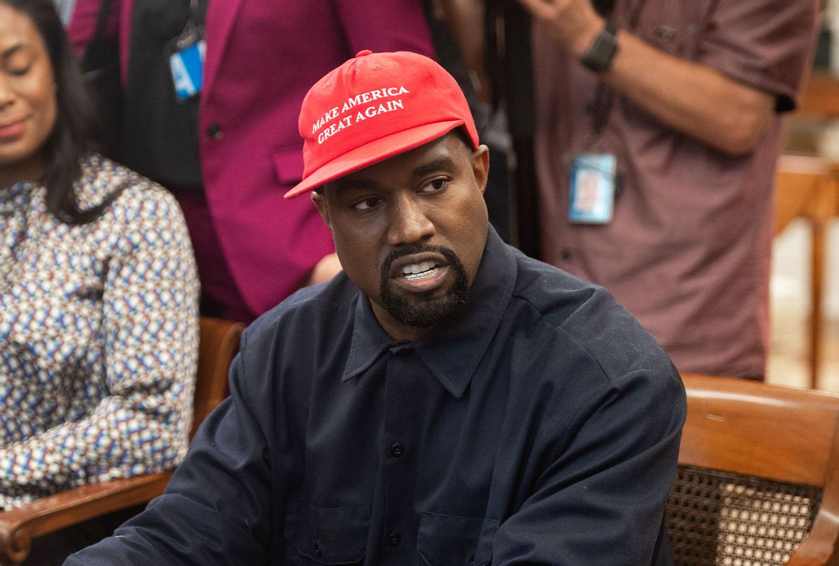 Rapper Kanye West speaks during his meeting with US President Donald Trump in the Oval Office of the White House in Washington, DC, on October 11, 2018. (SAUL LOEB/AFP via Getty Images)