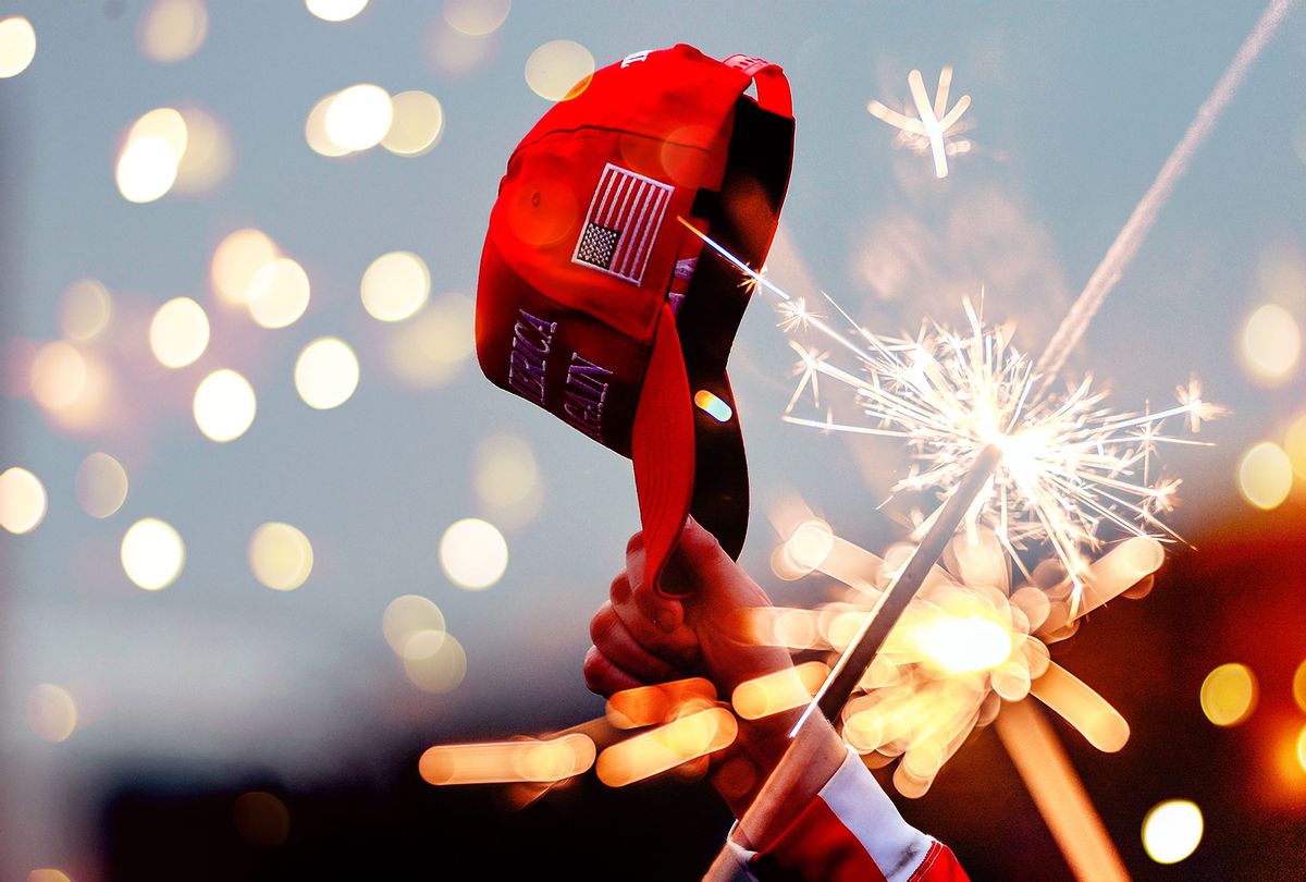 MAGA hat | New Years sparklers (Photo illustration by Salon/Getty Images)