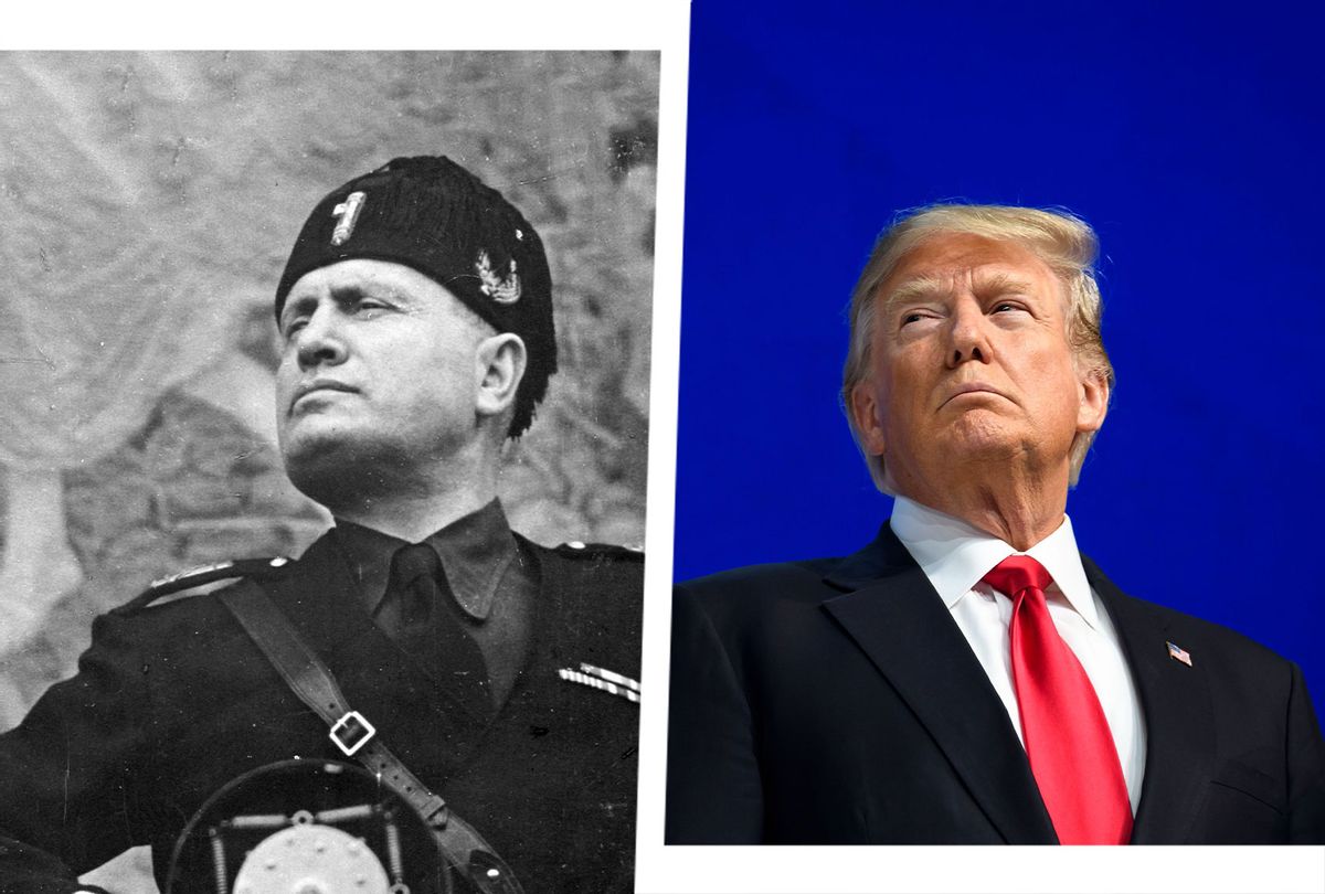 Benito Mussolini and Donald Trump (Photo illustration by Salon/Getty Images)