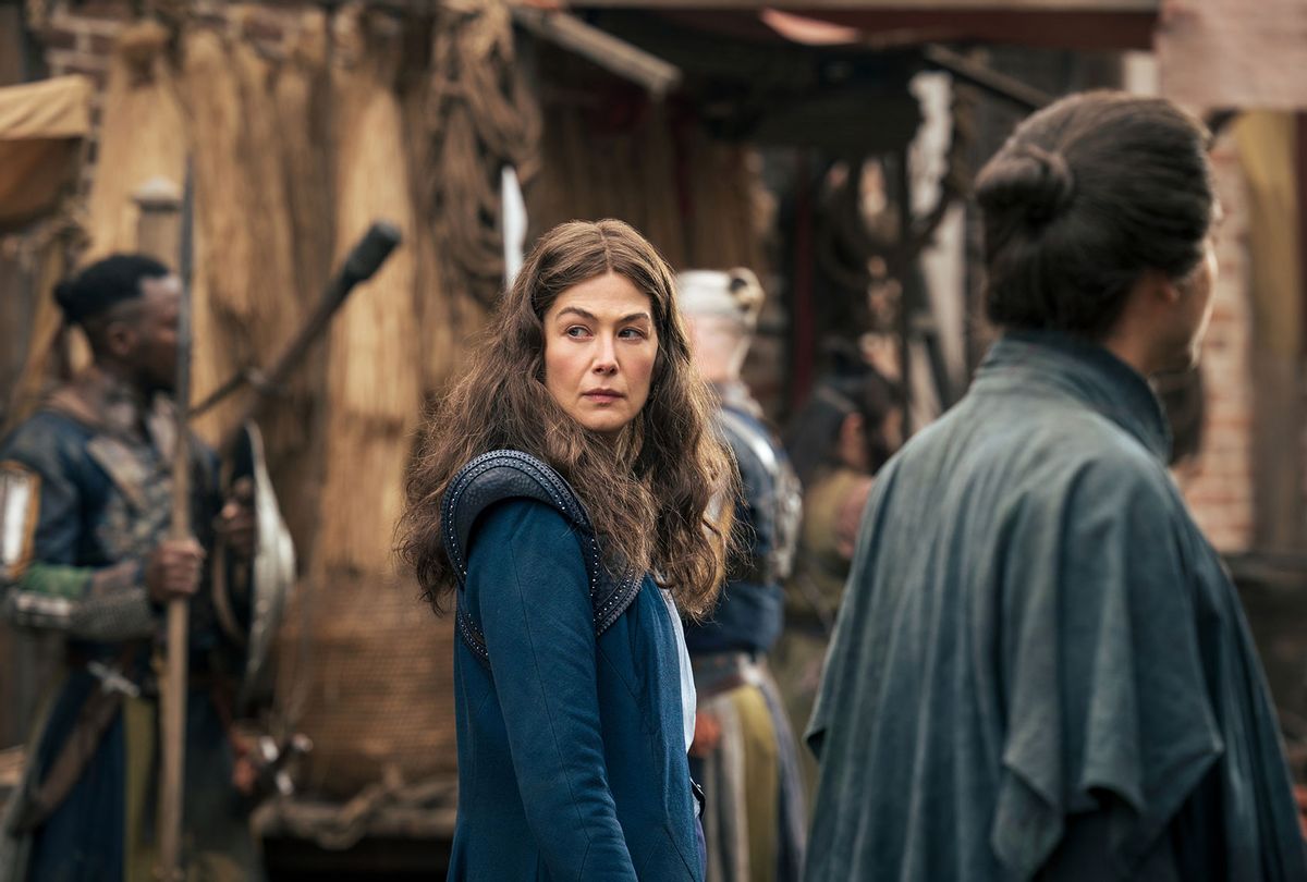 Rosamund Pike as Moiraine Damodred in "The Wheel of Time" (Jan Thijs/Amazon/Sony Pictures)