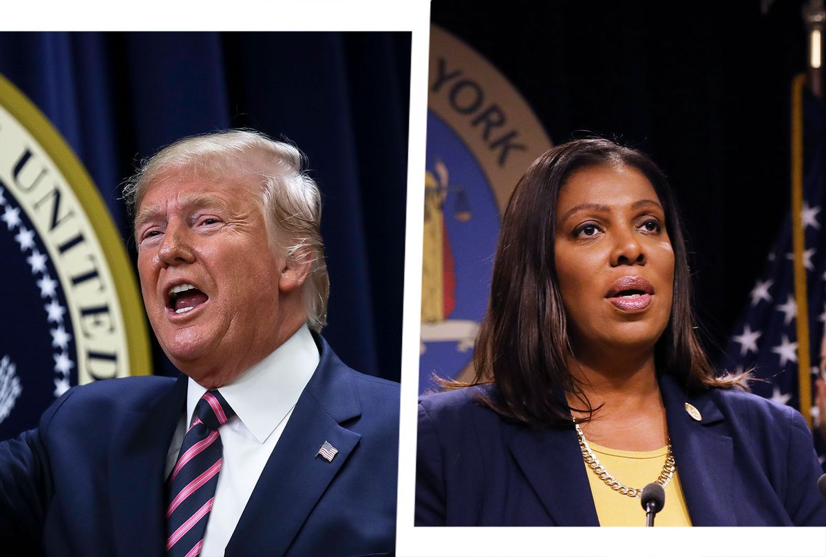 Donald Trump and Letitia James (Photo illustration by Salon/Getty Images)