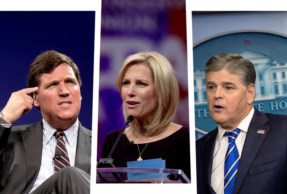 Tucker Carlson, Laura Ingraham and Sean Hannity (Photo illustration by Salon/Getty Images)