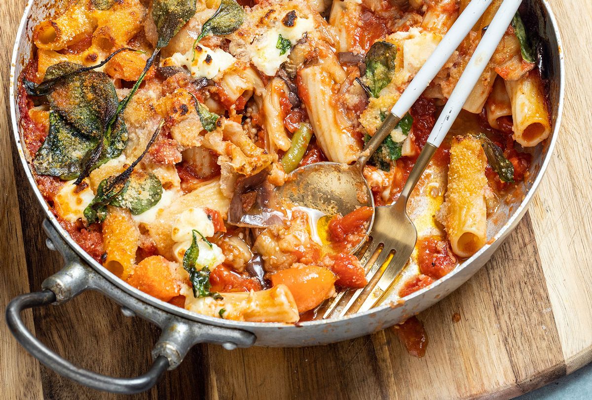Baked Pasta with aubergines tomato sauce (Getty Images/Carlo A)
