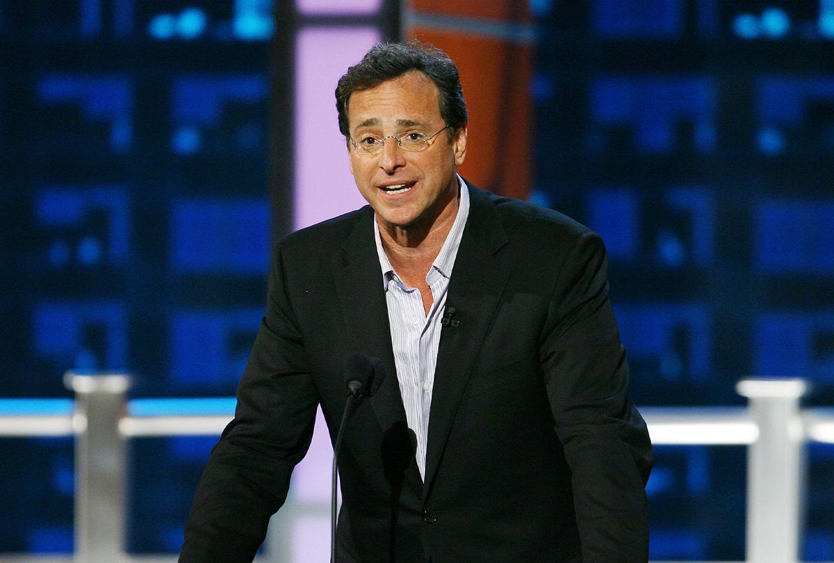 Actor/comedian Bob Saget on stage at the 'Comedy Central Roast Of Bob Saget' on the Warner Brothers Lot on August 3, 2008 in Burbank, California. (Michael Tran/FilmMagic/Getty Images)