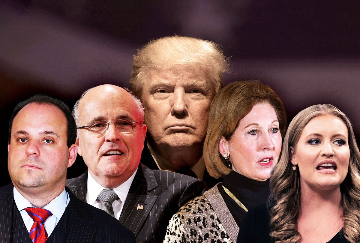 Boris Epshteyn, Rudy Giuliani, Donald Trump, Sidney Powell and Jenna Ellis (Photo illustration by Salon/Getty Images)