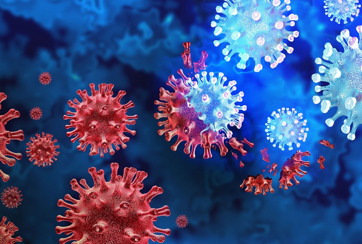 Mutating virus variant (Getty Images/wildpixel)