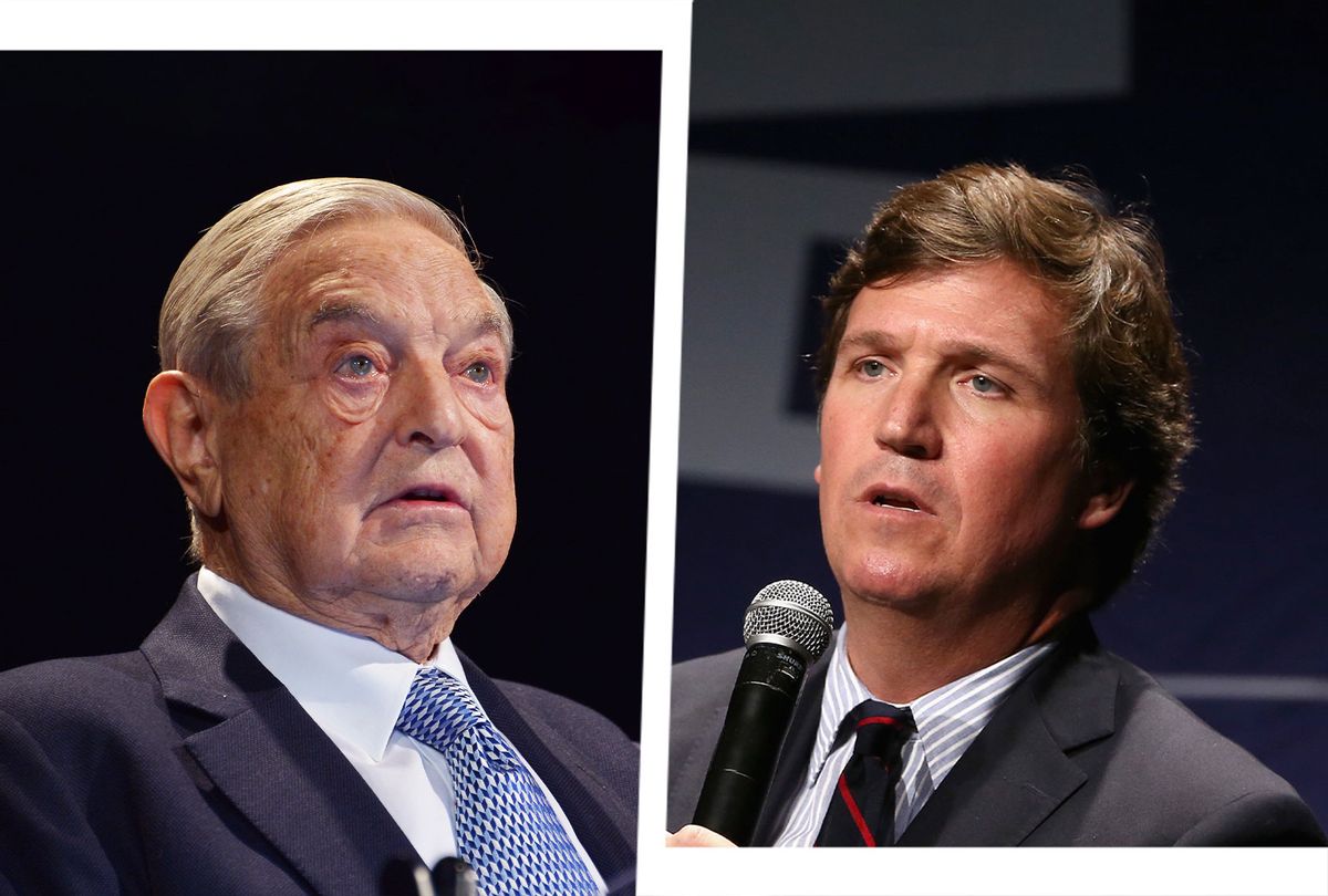 George Soros and Tucker Carlson (Photo illustration by Salon/Getty Images)