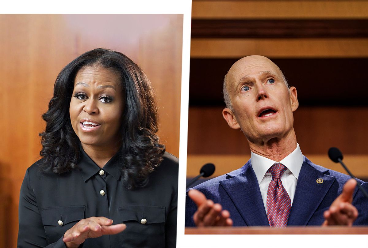 Michelle Obama and Rick Scott (Photo illustration by Salon/Getty Images)