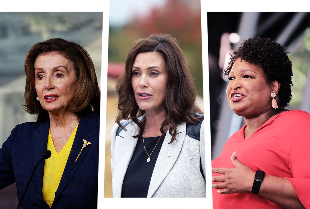 Nancy Pelosi, Gretchen Whitmer and Stacey Abrams (Photo illustration by Salon/Getty Images)