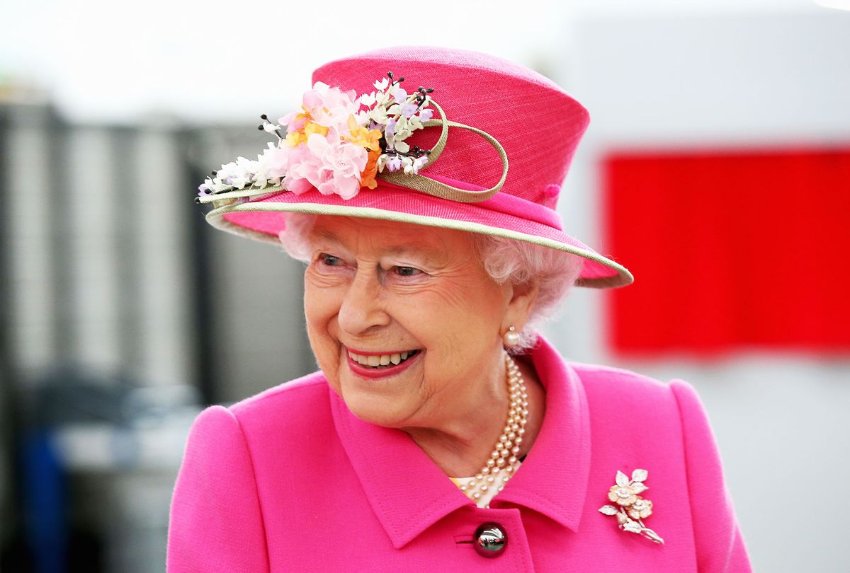 Queen Elizabeth II arrives at the Queen Elizabeth II delivery office in Windsor with Prince Philip, Duke of Edinburgh on April 20, 2016 in Windsor, England. The visit marks the 500th Anniversary of the Royal Mail delivery service. The Queen and Duke of Edinburgh are carrying out engagements in Windsor ahead of the Queen's 90th Birthday tomorrow. (Chris Jackson - WPA Pool/Getty Images)