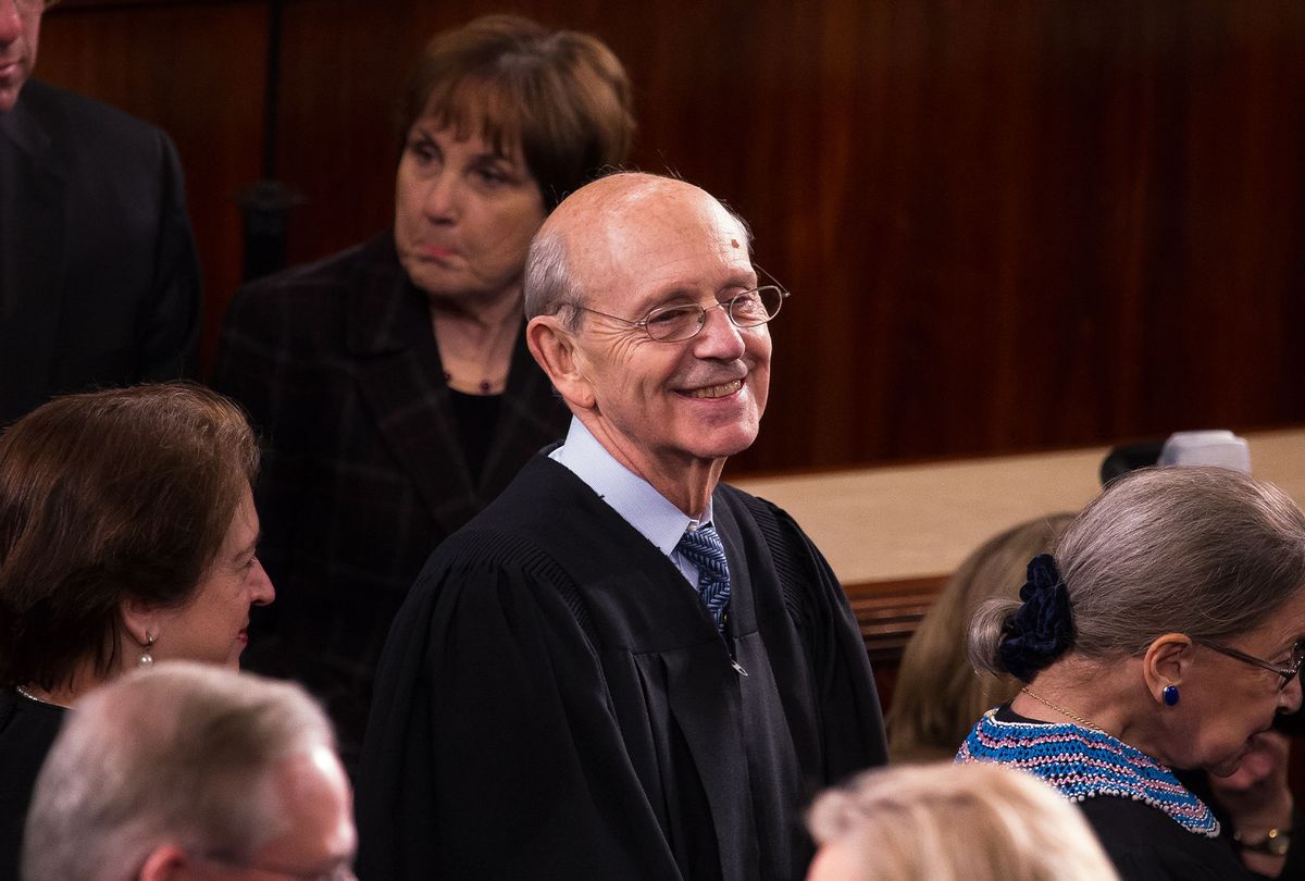 Supreme Court Associate Justice Stephen Breyer (center) enters House Chamber before President Barack Obama delivers his fifth State of the Union Address before a joint session of Congress at the U.S. Capitol in Washington D.C. on January 28, 2014. (Jeff Malet Photography)