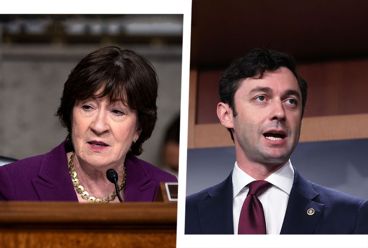 Susan Collins and Jon Ossoff (Photo illustration by Salon/Getty Images)