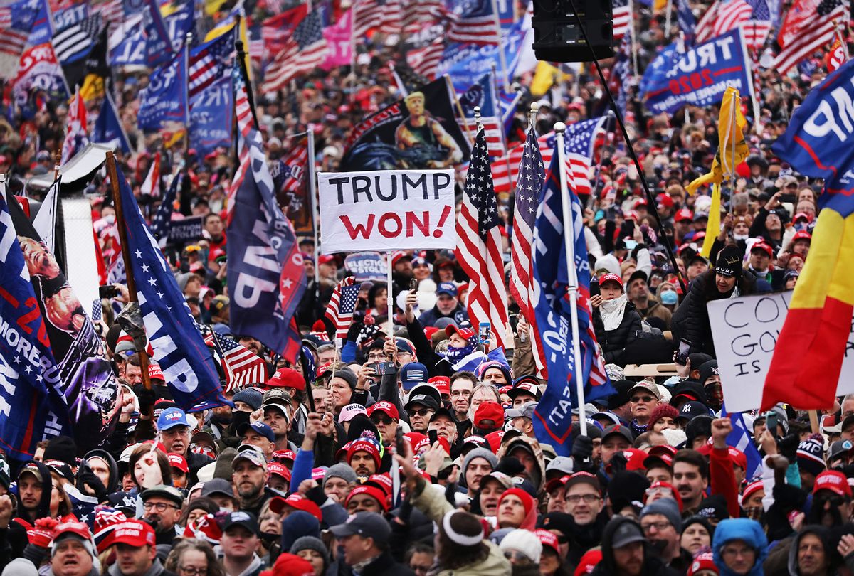 Crowds arrive for the "Stop the Steal" rally on January 06, 2021 in Washington, DC. Trump supporters gathered in the nation's capital today to protest the ratification of President-elect Joe Biden's Electoral College victory over President Trump in the 2020 election. (Spencer Platt/Getty Images)