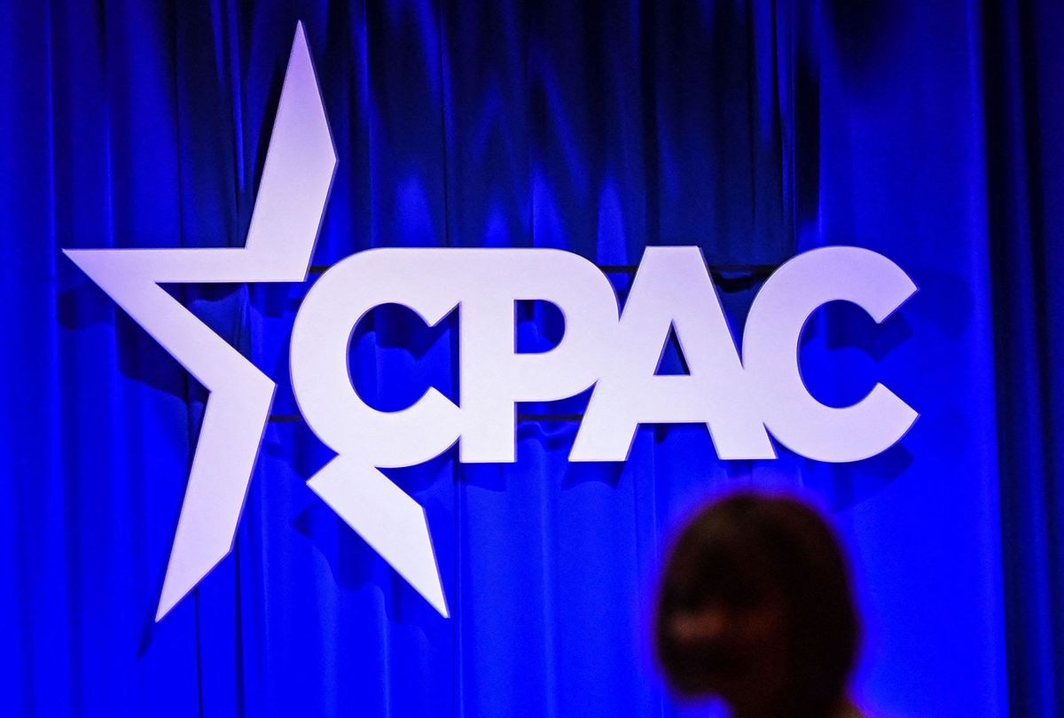 People arrive at the Conservative Political Action Conference 2022 (CPAC) in Orlando, Florida on February 24, 2022. (CHANDAN KHANNA/AFP via Getty Images)