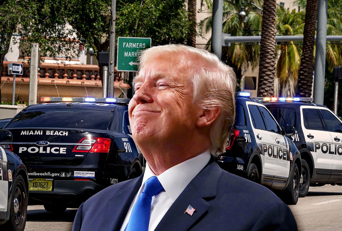 Donald Trump | Miami Police Cars (Photo illustration by Salon/Getty Images)