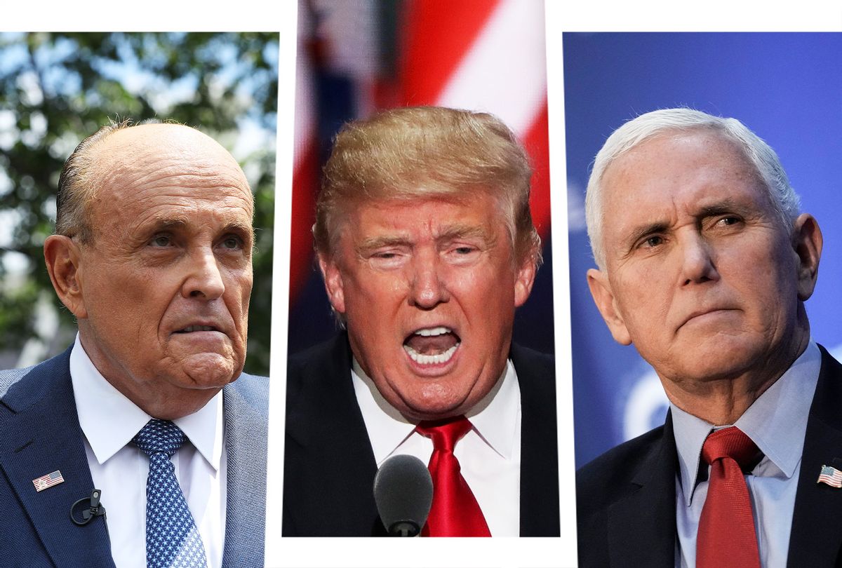 Rudy Giuliani, Donald Trump and Mike Pence (Photo illustration by Salon/Getty Images)