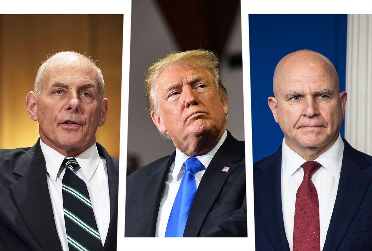 John Kelly, Donald Trump and H.R. McMaster (Photo illustration by Salon/Getty Images)